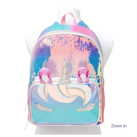 Claire’s Unicorn Iridescent Sequin Backpack - Picture 1 of 5